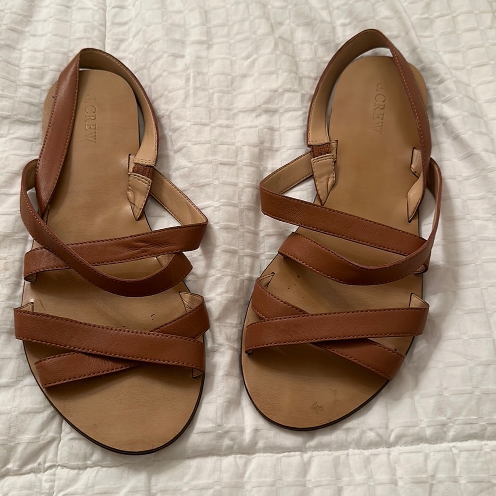 J crew leather sandal size 9